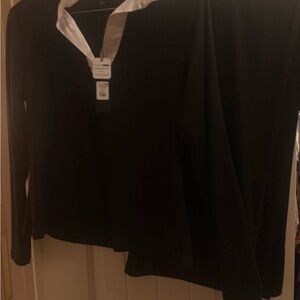 Fashion Nova Black and White Blouse